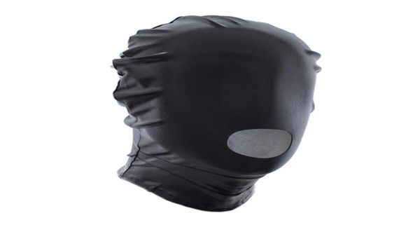 w1023 Maschera per feste sexy Spandex con cappuccio in lattice Maschera per la testa Bocca aperta Maschera di Halloween Giocattoli del sesso per coppie6914269