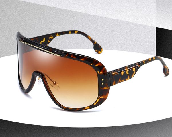 Occhiali da sole monopezzo futuristici oversize da donna con parte superiore piatta e sfumata, occhiali da sole da uomo, occhiali da sole da donna_voghion.com