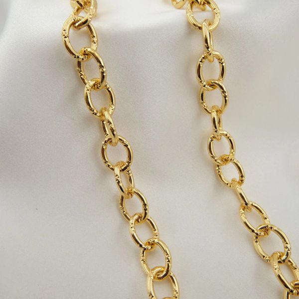 C199 18-каратная медная сумка золотого цвета с крабом, большая О-цепочка, ожерелье, браслет, сделай сам, ювелирные изделия ручной работы, аксессуары из позолоты 240111