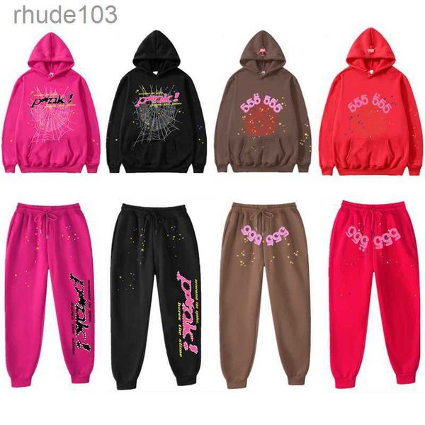 Designer-Herren-Trainingsanzug Luxus-Sweatshirt Spider 555 Fashion Sweatsuit Man Sp5der Young Thug 555555 Pullover Pink Woman Track Suit M1EL