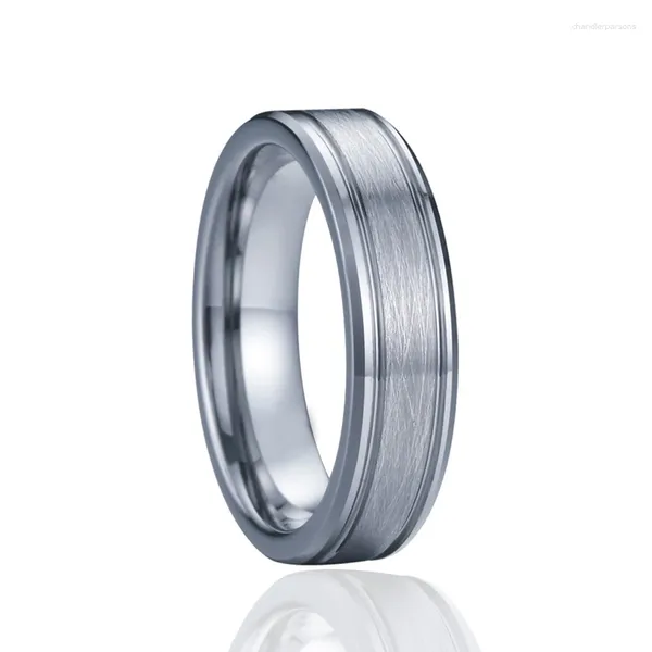 Anéis de cluster exclusivos de carboneto de tungstênio bandas de casamento platina prata cor amor aliança senhores promessa de dedo para homem masculino