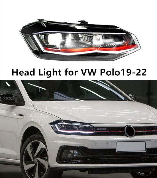 Indicatore di direzione per auto per VW Polo Faro diurno a LED 2019-2022 Lente per proiettore abbagliante