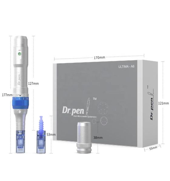 Dr Pen A6 modelo sem fio qualidade 2 bateria microagulhamento machine7444610