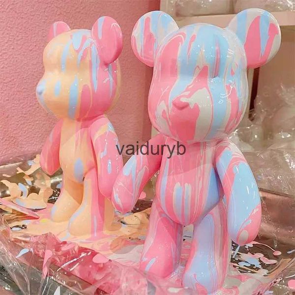 Action Figure Toy Vasi Fluido Vinile Pigmento Orso Figura DIY Graffiti Pittura Orso Violento Anime Action Figure Figurine Creative Bearbrick Giocattoli Giftsvaiduryb