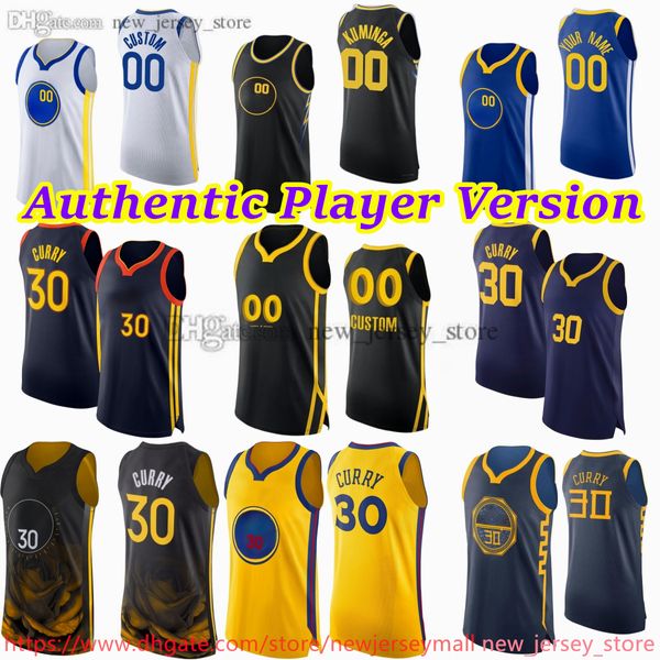 Versione personalizzata del giocatore Basket 30 Stephen Curry Jersey AU Stitch 3 Chris Paul Gary Payton Andrew Wiggins Jonathan Kuminga Klay Thompson Draymond Green Moses Moody