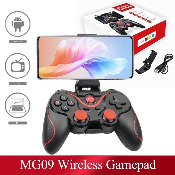 Controladores de jogo Joysticks MG09 Controlador de jogo sem fio Bluetooth para PC celular TV BOX Computador laptop Joystick Gamepad Joypad Holder para Android / IOS