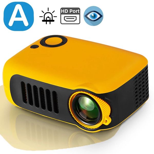 A2000 Mini-Projektor, tragbarer Heimkino-Projektor, Beamer, 3D-LED-Smart-TV-Bildschirme, Laser für Full HD 1080P Videokino 240112