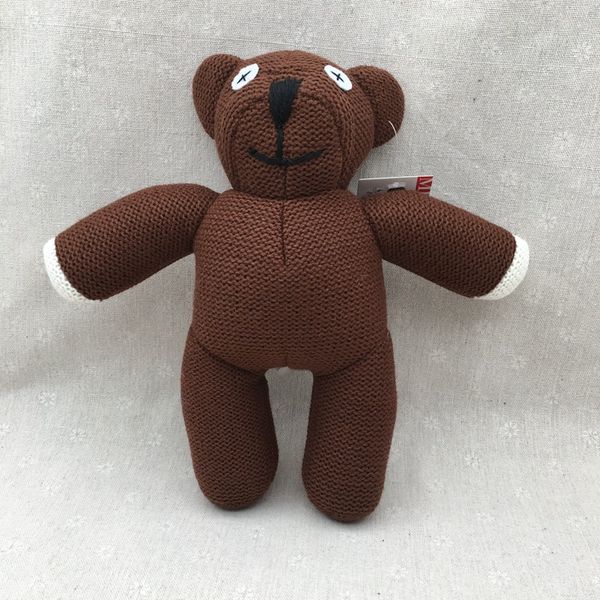 9 Zoll Mr Bean Häkel-Teddybär, gefülltes Plüschtier, braune Figur, Puppe, süßer kleiner Teddybär, weiches Mädchenspielzeug, Kindergeschenk
