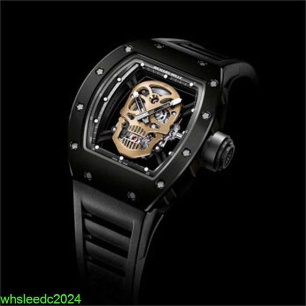 RichardMiler RM52-01 Relógios masculinos titânio cerâmica esqueleto manual relógio de pulso mecânico HB TF
