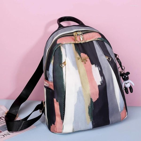 Sacos de escola feminino coreano estudante mochila maré marca graffiti selvagem simples mochilas moda multifuncional viagem feminina