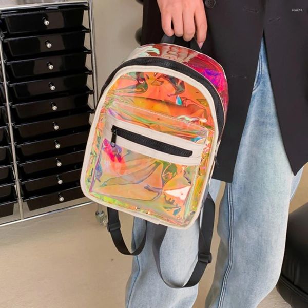Школьные сумки, летние женские мини-рюкзаки, прозрачный желейный пляжный модный красочный регулируемый ремень, простой портативный для праздничной вечеринки