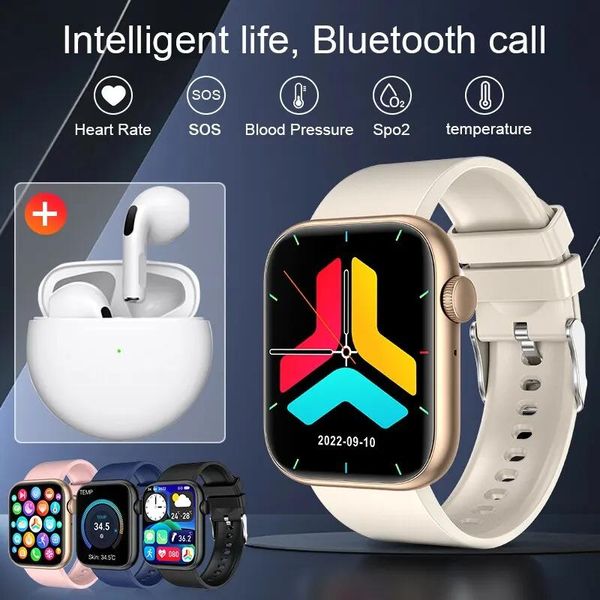 Orologi LIGE Bluetooth Chiama Smartwatch Donna Uomo Sport Fitness Orologi Donna Monitoraggio della temperatura corporea Smart Watch Auricolari da donna