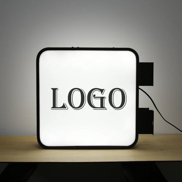 Insegne luminose a led Insegna personalizzata Bifacciale Singolo lato Lightbox Illuminazione pubblicitaria Insegna esterna Espositore per negozi 240112