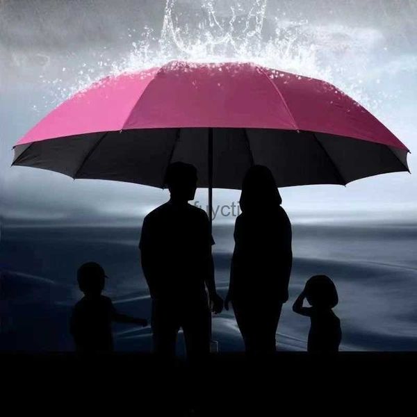 Regenschirme, 10 Knochen, extragroße Regenschirme, Haushalts-Regenausrüstung, Männer und Frauen, sonnig und regnerisch, Doppelzweck-Regenschirm, verstärkter Business-Sonnenschutz, YQ240112