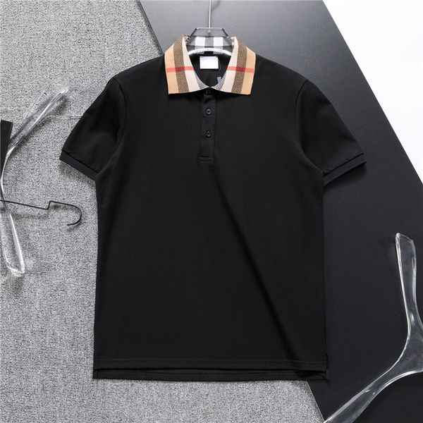 Camisa polo masculina moda masculina camiseta de luxo gola polo respirável topo verão camisa de negócios tamanho asiático M--XXXL