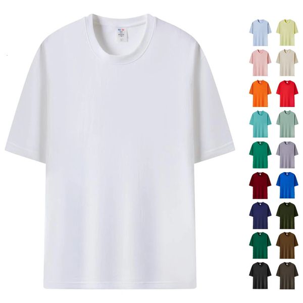 Plain 230 gsm 100% algodão t camisa masculina branco camisetas atacado preto tshirt unisex premium t-shirts despeje hommes polera algodon 240111