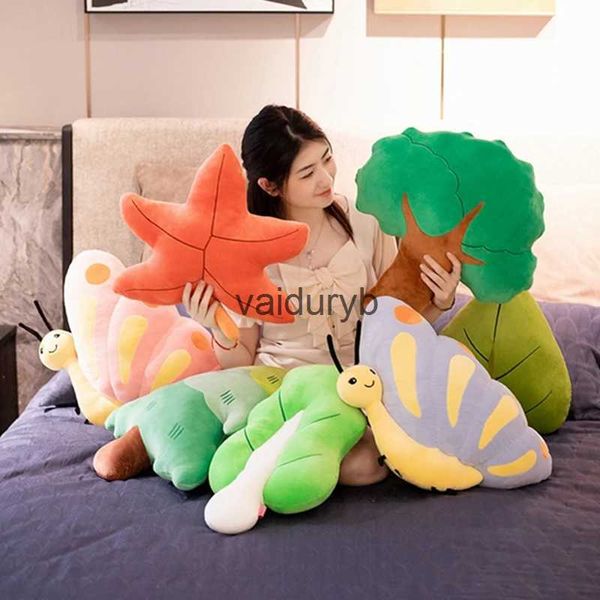 Plüsch Kissen Kissen lustige Rücken Kawaii Kiefern Maple Blatt Schmetterling Gemüse Pflanze Spielzeug Kinder Mädchen Puppenzimmer Dekor süße Wurfkissen Geschenkvaiduryb