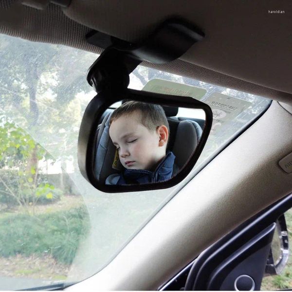 Innenzubehör-Spiegel für Babyautos, Kinder nach hinten gerichtet, Säuglingspflege, quadratischer Sicherheits-Kindermonitor, verstellbar, 17 x 17 cm