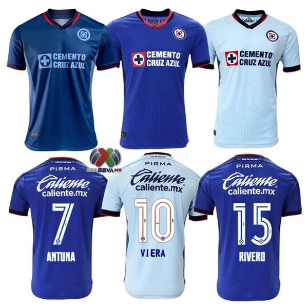 S-4XL 2023 2024 Cruz Azul Футбольные майки дома на выезде 3-й 23 24 CDSyC Мексика Лига Пинеда Ромо АЛЬВАРАДО РОДРИГЕС Футбольные майки LIGA MX camisetas de futbol Kit Джерси