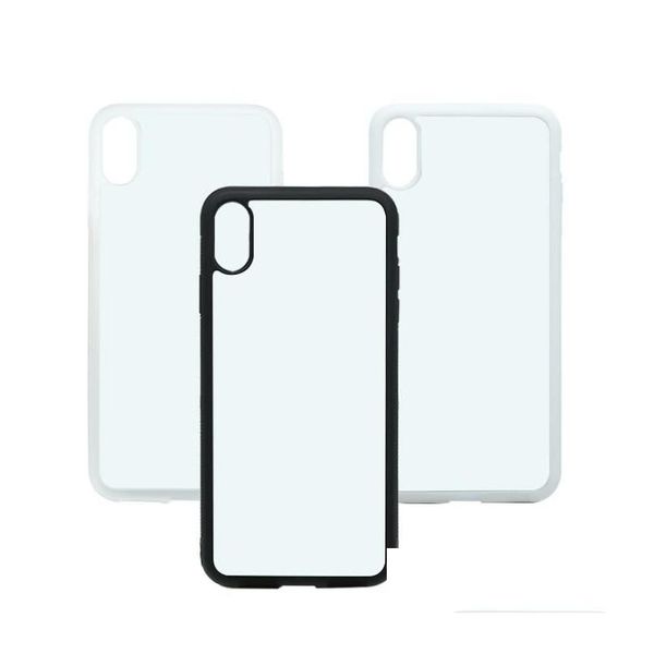 Handyhüllen Blank Case für X Xs Max Xr 2D-Sublimationsdruck Hartplastik mit Metalleinsatz Mobile Shell Drop Delivery Phones AC Dhaxr