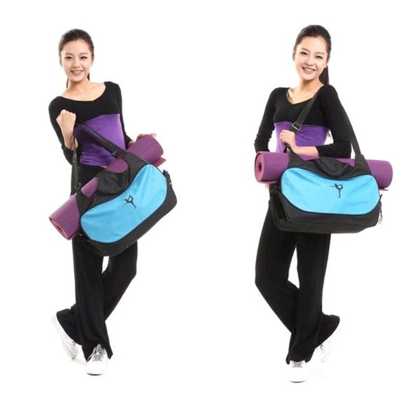 Tappetini grandi zaino per sacchetti sportivi da yoga uomini da donna con spalla impermeabile yoga pilates tappeti per sacchetti palestra senza tappetino