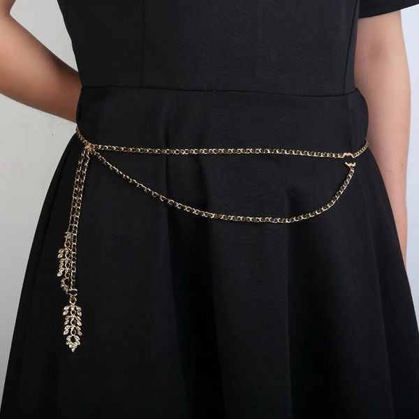 Cintos de corrente para mulheres estilo punk vestido de metal decoração de ouro corrente de cintura senhoras designer de luxo marca acessórios de roupas galvanoplastia 18k ouro