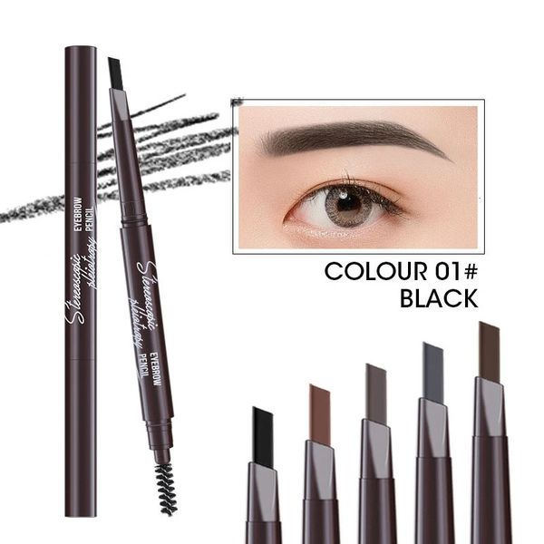 5PC 5-Farben-Augenbrauen-Make-up-Stift, wasserdicht, doppelseitiges Augenbrauen-Tattoo, natürliche und langanhaltende Make-up-Farbe, Augenbrauenstift 230112
