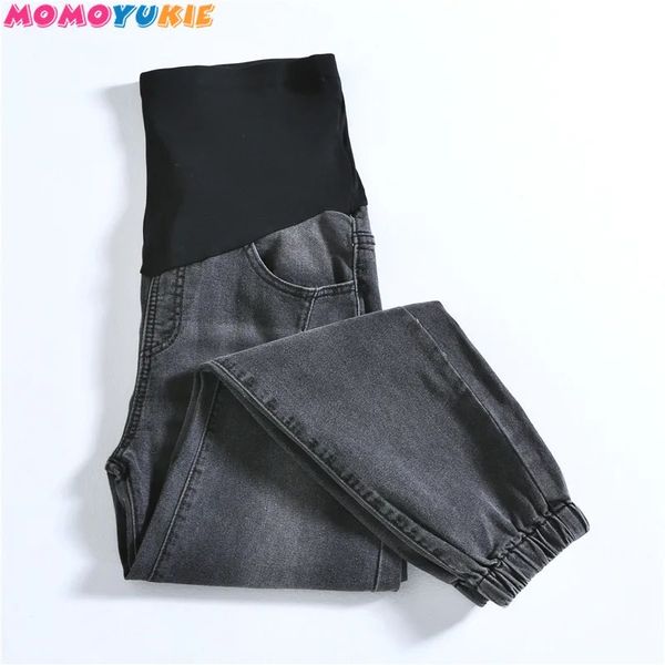 gravidanza Jeans denim larghi Pantaloni addominali Boyfriend Jeans Maternità per donne incinte Vestiti Pantaloni a vita alta 240111