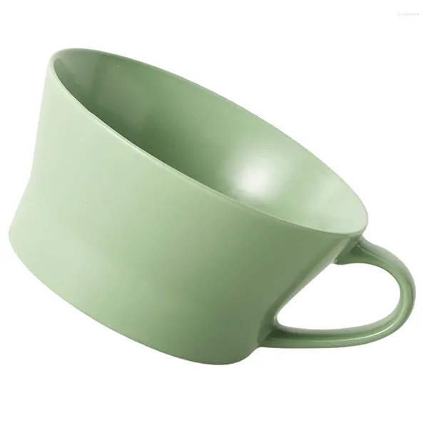 Tazze Tazza da caffè in ceramica semplice da 320 ml Bere colazione Latte Farina d'avena Tazza verde Acqua per uso domestico