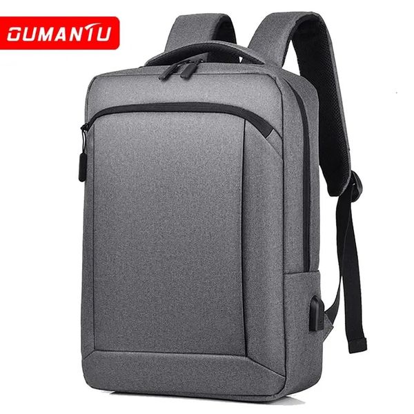 Mochila de negócios masculina à prova dwaterproof água computador mochila oxford pano grande capacidade estudante mochila carregamento usb busines 240112