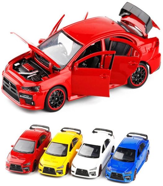 132 JACKIEKIM Mitsubishi Lancer EVO X 10 BBS RHD mit schwarzem Dach Druckgussmodellauto Spielzeug für Kinder Jungen Geschenke T2004173619970