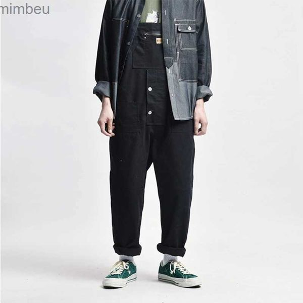 Männer Jeans Multi-Pocket Overalls Männer Fracht Arbeit Bib Hosen Männlichen Casual Streetwear Herren Jogger Multifunktionale OverallsL240111