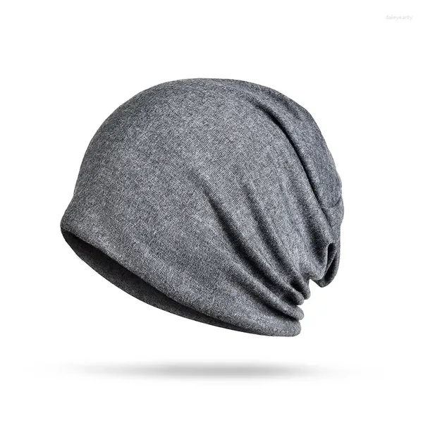 Berets Cool Unisex Algodão Beanies Primavera Outono Inverno Fina Caps Homens Mulheres Cor Sólida Quente Cap Masculino Feminino Skullies Chapéus