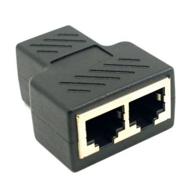 RJ45 Network Düz-Doğru Başlık Üç Yollu Baş RJ11/RJ45 Ayrıştırıcı 8p8c Bir ila iki üç yönlü dönüştürücü