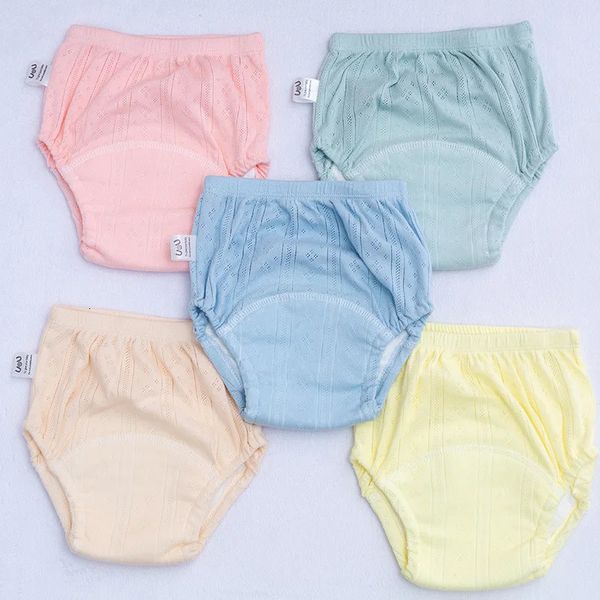 3PCSLOT Colori caramelle nati Pantaloni da allenamento Pantaloncini estivi per bambini Lavabili Pannolini di stoffa per ragazze Pannolini riutilizzabili Mutandine per neonati 240111