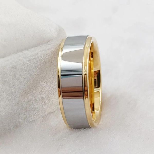 Anéis de cluster alto polimento carboneto de tungstênio designer amor aniversário moda jóias casamento banda casais anel para homens e mulheres