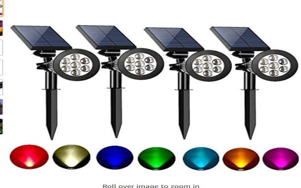 Luci decorative a led da giardino solare Lampada da prato a led per esterni per collegare luci colorate luci di proiezione paesaggistica1448342