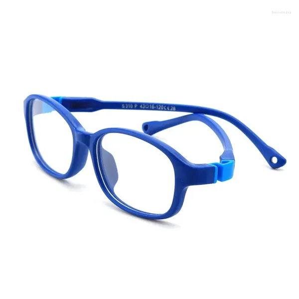 Óculos de sol quadros tr90 criança óculos dobradiça de silicone menina menino crianças anti azul óculos flexível miopia prescrição óptica quadro eyewear