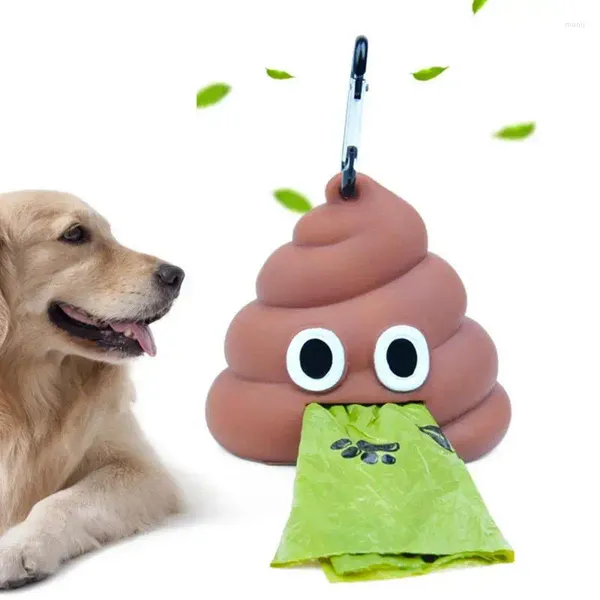 Cão vestuário filhote de cachorro cocô saco forma dispensador de resíduos resistente ao desgaste sacos de captação titular para viagens andando parque e