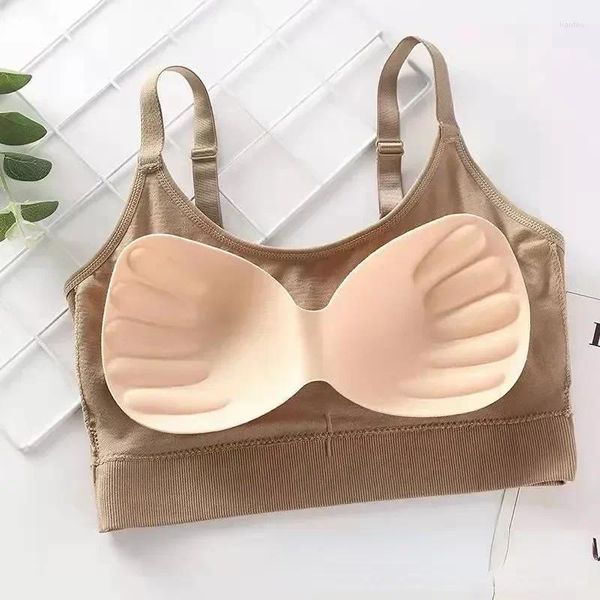 Yoga Outfit Cup Free Top Seamless Quality Sleep para Brassiere Fio Respirável Full S Mulheres Lette Sports Tube Alta Venda