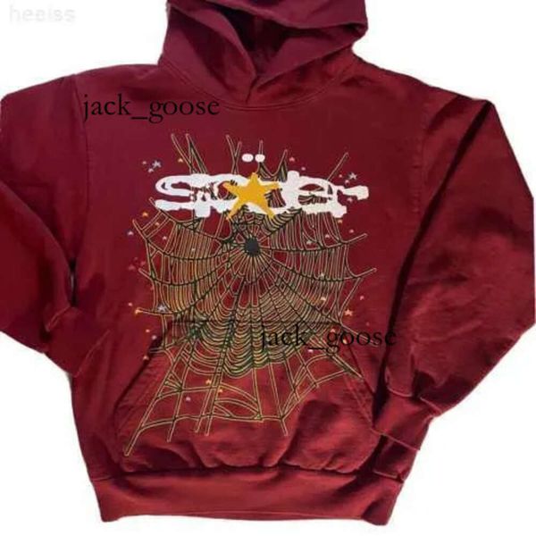 Pamuk Break Gezegen Hoodie Örümcek Takipleri SP5der Sweatshirts Erkek Hoodies Sweatshirts Spder Dünya Çapında Hoodie Boyutu Küçük Maroon Örümcek Web Genç Thughrqy 974