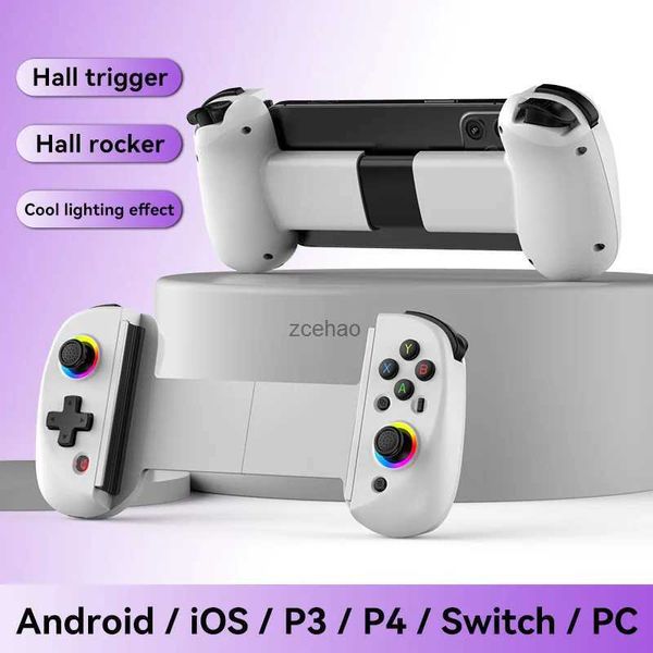 Controladores de jogo Joysticks D8 Telescópico Game ControllerGamepad com Turbo / 6 eixos Gyro / Vibração para Android iOS Switch P3 P4