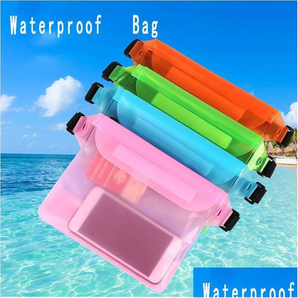 Anderes Mobiltelefonzubehör Die dreischichtige versiegelte Aufbewahrungstasche PVC Wasserdichte Taille Outdoor Beach Mobile Drop Delivery-Telefone Dha4X