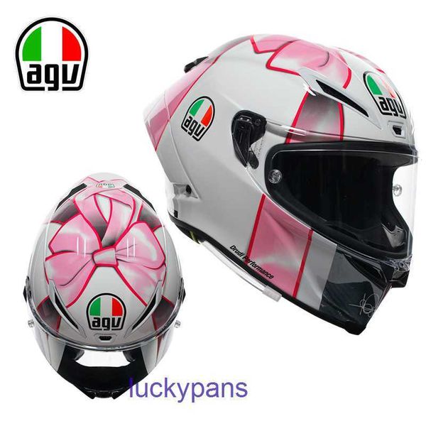 Motorrad Italienischer Bow Tiger AGV PISTA GPRR Bahnhelm Carbon Fiber Running 75M9