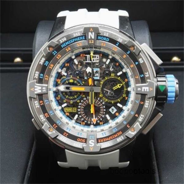 Richardmill Relógios Cronógrafo Automático Ristwatches Swiss Made 60-01 St Baths Regatta Flyback Time Code Watch Edição Limitada 50 Peças 3H83