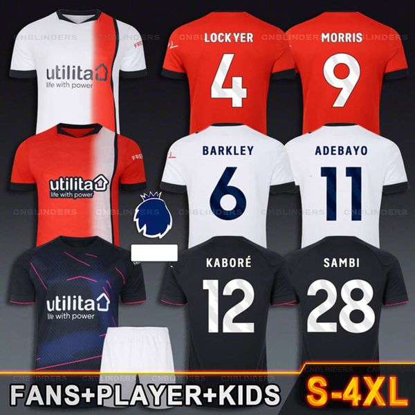 Lockyer Luton Town Soccer Trikot 2023/24 Kit Home Away Kids Kit Jungen Mädchen Carlton Morris Elijah Adebayo Teden Mengi Ross Barkley Albert Sambi Fußballhemd Uniform