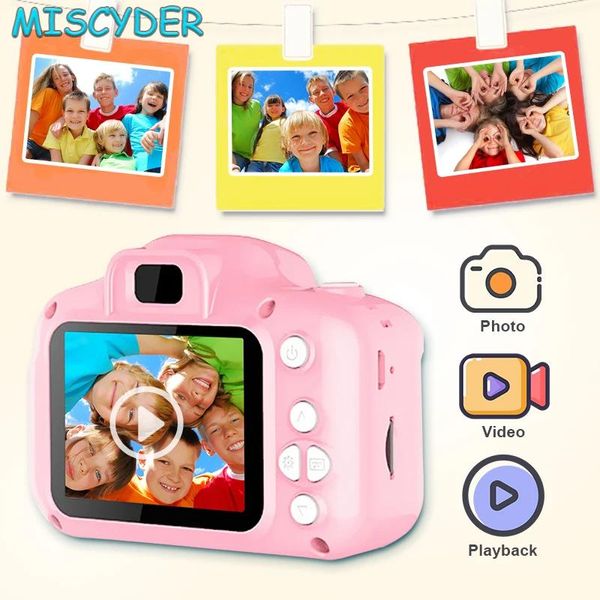 Anschlüsse Mini Cartoon Kinder Fotokamera 2 Zoll HD Bildschirm Kinder Digitalkamera Videorecorder Camcorder Spielzeug für Kindergeburtstagsgeschenk