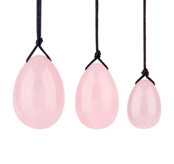 3 pezzi set di pietra di giada naturale Yoni Egg Crystal Chakra Healing Yoga Kegel Esercizio uova per allenare i muscoli del PC Pavimento pelvico JK2101XB7961752