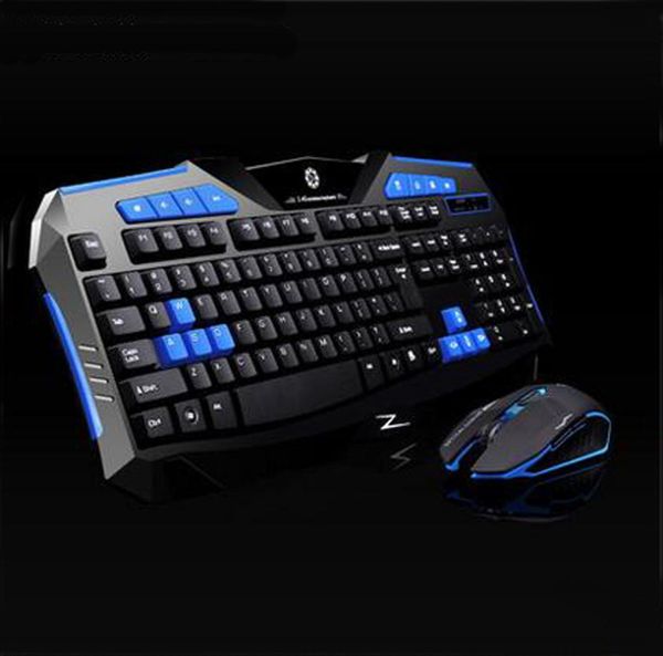 Эргономичный дизайн, беспроводная игровая клавиатура и мышь с разрешением 2400 точек на дюйм, клавиатура, 24 ГГц, механическая сенсорная комбинация, 2 цвета, высочайшее качество1132166