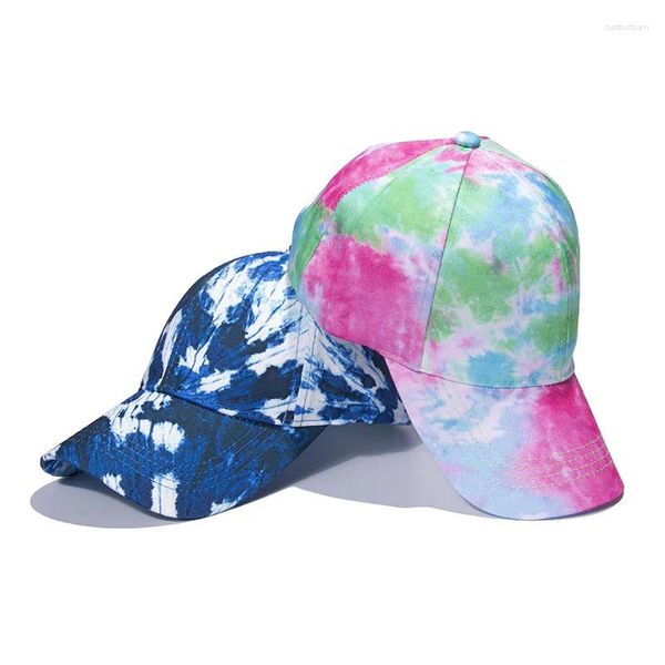 Berretti da baseball Moda all'aperto Strada Tempo libero Cappelli da sole Berretto da baseball con stampa irregolare multicolore tie-dye per uomo e donna Casquette